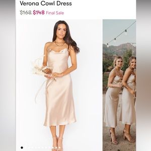 Show Me Your Mumu : Verona Cowl Dress ~ Champagne Luxe Satin × 1 XL
